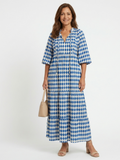 Alodia - Diamond Print Midi Dress