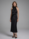 Rosian - Halter Neck Midi Dress