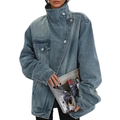 Errika - Street Style Asymmetric Button Jacket