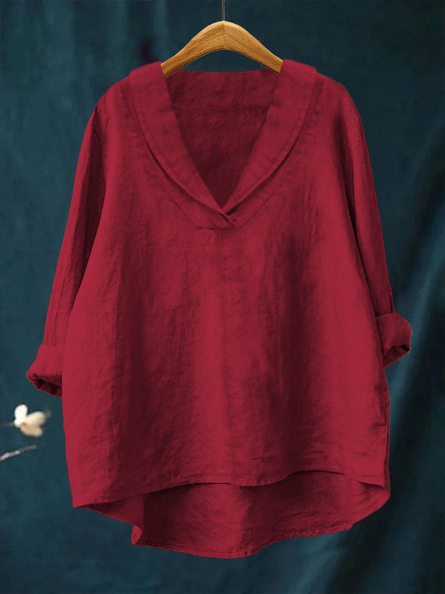 Sam - Elegant Linen Summer Blouse
