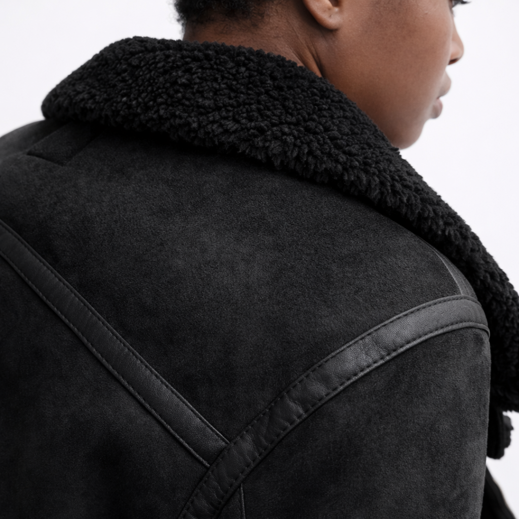 Aurelia - Sherpa-Lined Aviator Jacket