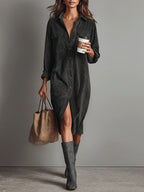 Maliah - Corduroy Midi Dress
