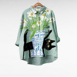 Sasya - Elegant Linen Summer Blouse