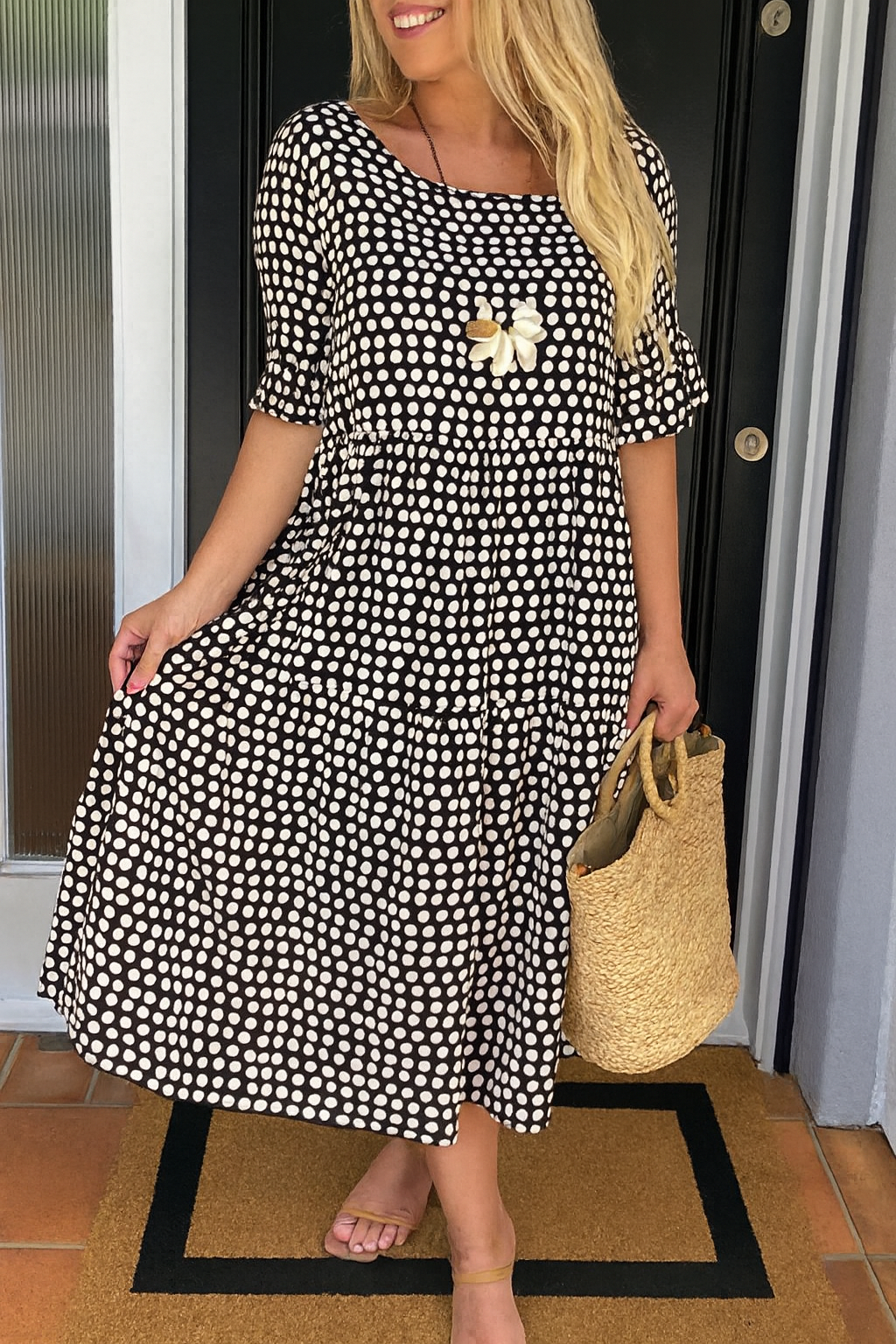 Serry - Short-Sleeve Midi Dress