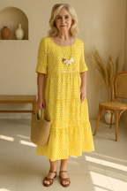 Serry - Short-Sleeve Midi Dress