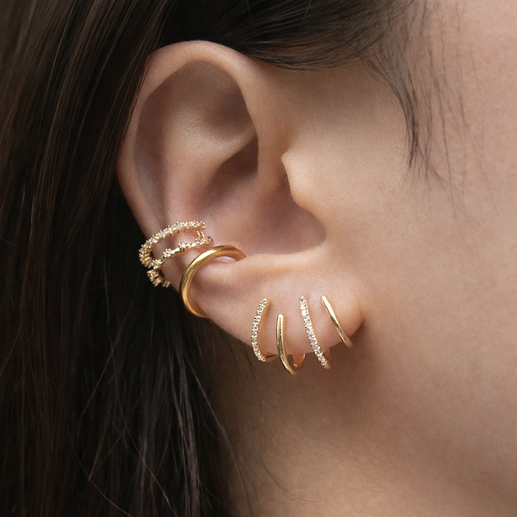 Zabby - Spiral Ear Cuff Earrings
