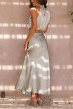 Jillian - Satin Top and Skirt Set