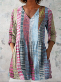 Erica - Long Blouse with V-Neck