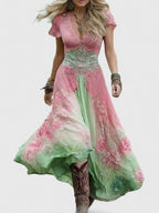 Cindy - Elegant Floral Maxi Dress