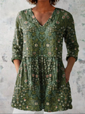 Julie - Long Blouse with V-Neck