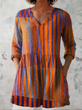 Trixia - Long Blouse with V-Neck