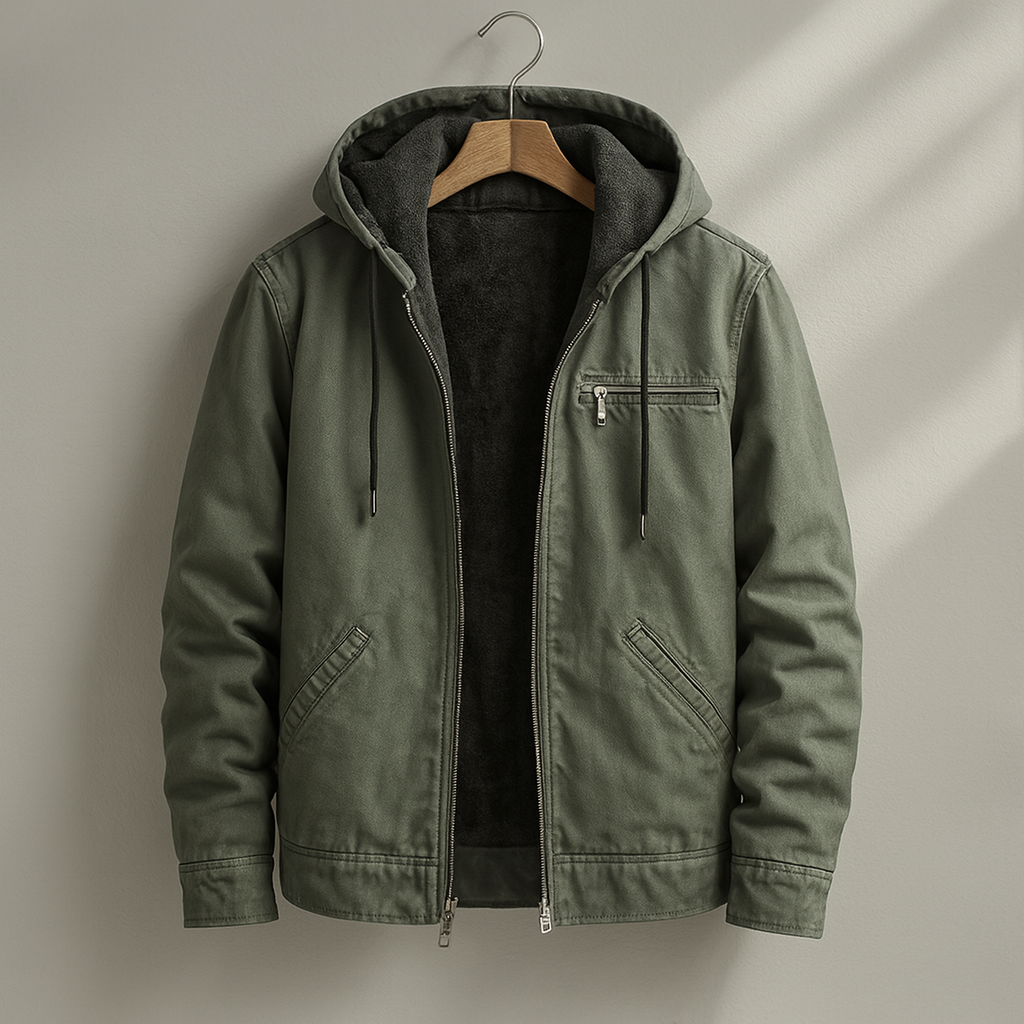 Alexx - Sherpa-Lined Canvas Jacket