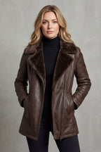 Raine – Shearling-Lined Leather Jacket