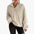 Evelyn | Luxe Cable-Knit Fleece Sweatshirt