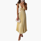 Sophie - Pleated Neckline Dress