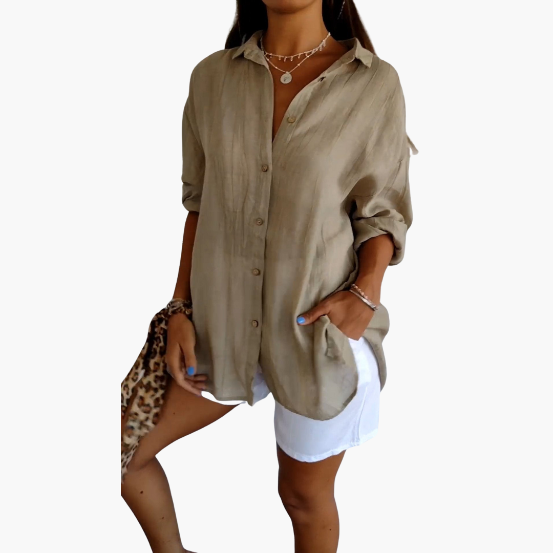 Sienna - Elegant Pleated Shirt
