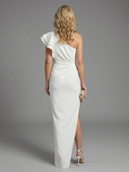 Quennie - One-Shoulder Maxi Dress With Ruffle Detail
