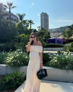 Therese - Pleated Maternity Maxi Dress