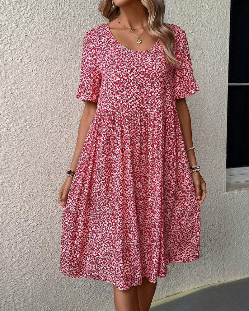 Gia - Elegant Floral Midi Dress