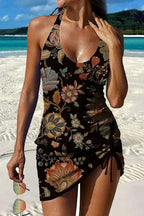 Bonnie – Floral Graphic Tankini with Shorts & Tummy-Flattening Effect