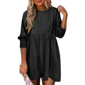 Luna - Casual Loose Fit Short Sleeve Mini Dress