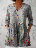 Harlene - Long Blouse with V-Neck