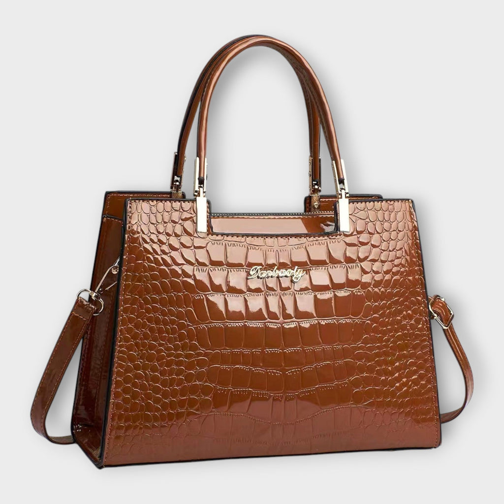 Veralie - Shiny Crocodile Skin Pattern Handbag