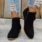 Azeya - Leather-Look Arch-Support Comfort Boots
