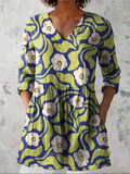 Dora - Long Blouse with V-Neck
