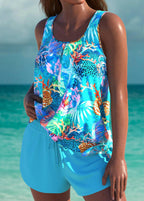 Callie – Elegant Tankini with Tummy-Control Effect & Matching Shorts