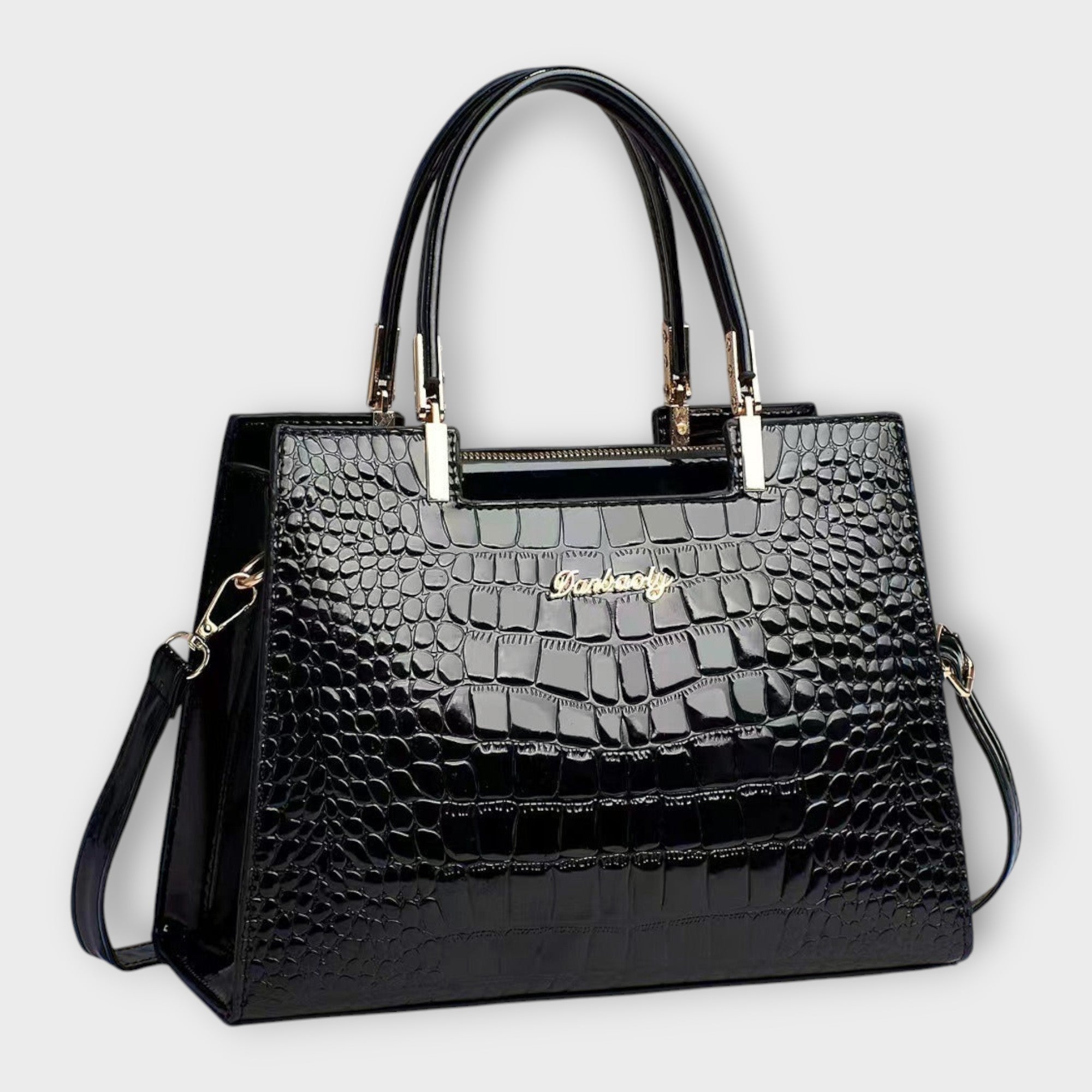 Veralie - Shiny Crocodile Skin Pattern Handbag