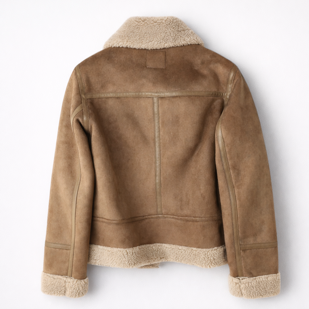 Aurelia - Sherpa-Lined Aviator Jacket