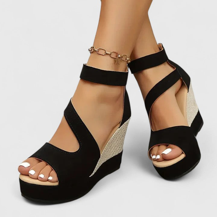 Via - Cushioned Comfort Wedge Sandals