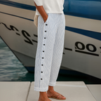Marie - Stylish Striped Button Pants
