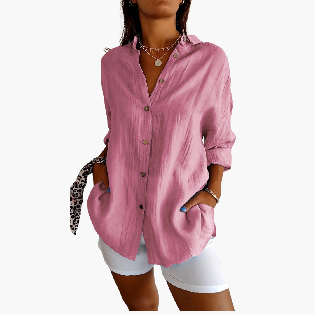Sienna - Elegant Pleated Shirt