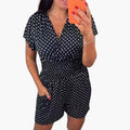 Rebecca - V-neck Jumpsuit with Shorts
