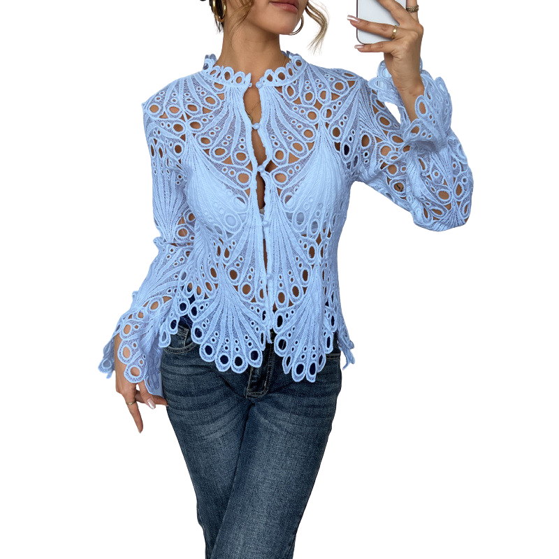 Patrice - Chic Flounce Sleeve Blouse