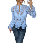 Patrice - Chic Flounce Sleeve Blouse