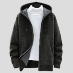 Wilson – Knitted Zip Hoodie with Fleece Lining