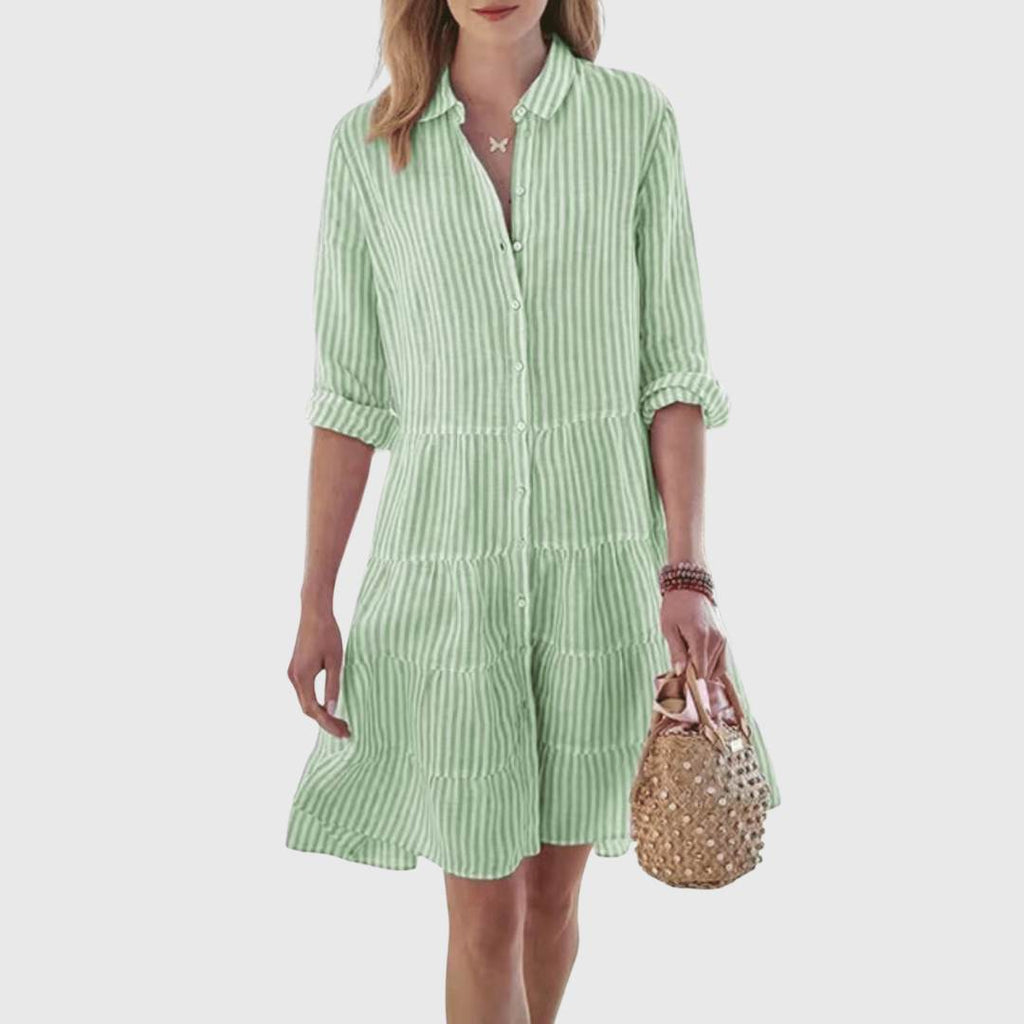 Loella - Breezy Striped A-Line Dress