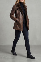Raine – Shearling-Lined Leather Jacket