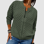 Grace - Knitted Cardigan with Zipper