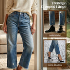 Larra - Retro Cropped Straight Leg Jeans
