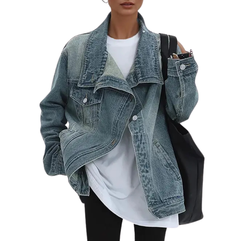Errika - Street Style Asymmetric Button Jacket