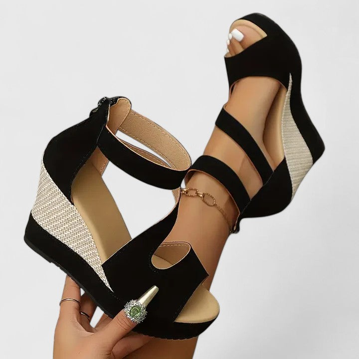 Via - Cushioned Comfort Wedge Sandals