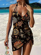 Bonnie – Floral Graphic Tankini with Shorts & Tummy-Flattening Effect