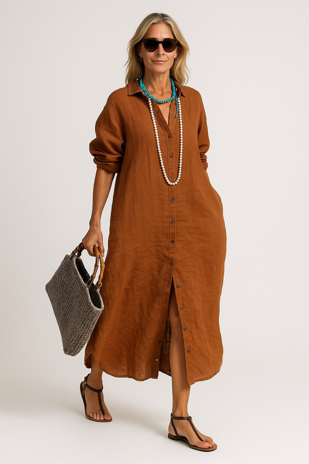 Lena - Oversized Linen Dress