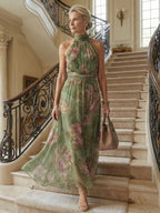 Vivienne - Elegant Halter Maxi Dress
