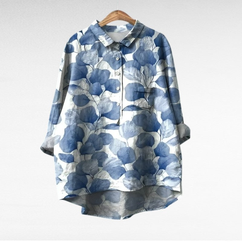 Isabella - Elegant Linen Summer Blouse