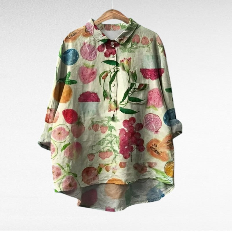 Isabella - Elegant Linen Summer Blouse